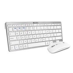 SUBBLIM TECLADO CON RATÓN BLUETOOTH MULTIDISPOSITIVO COMPACTO PLATA