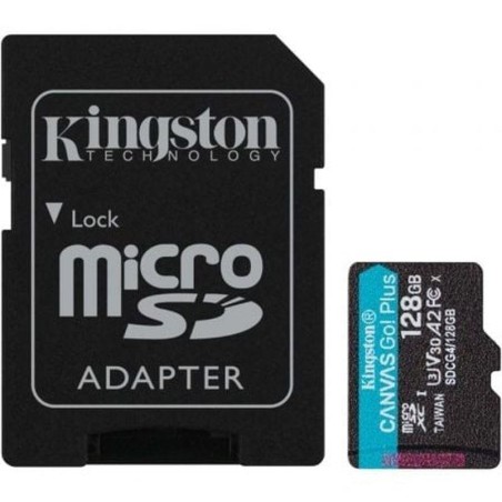KINGSTON MICRO SD XC CANVAS GO PLUS CL10 128GB +ADAPT