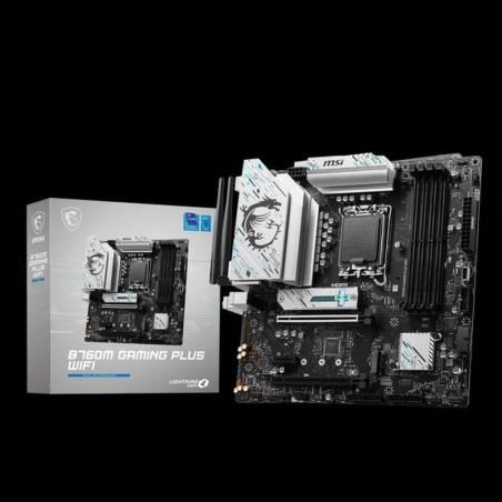MSI PLACA BASE B760M GAMING PLUS WIFI 1700 14th/ 13th/ 12th Gen/4x DDR5/2x M.2/2x HDMI/2x DisplayPort/Supports RAID/MATX 4XDDR5
