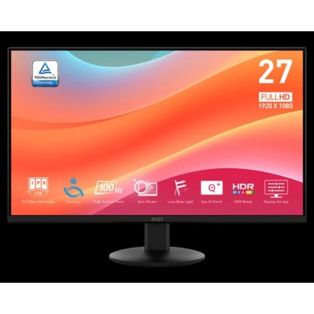 MSI MONITOR PRO MP272L 27 NEGRO HDMI / 1 MS