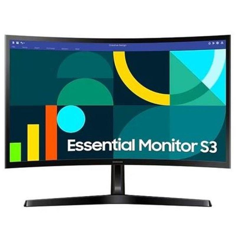 SAMSUNG MONITOR CURVO ESSENTIAL S3 S24D366GAU 24/ FULL HD/ NEGRO VGA / HDMI / VESA