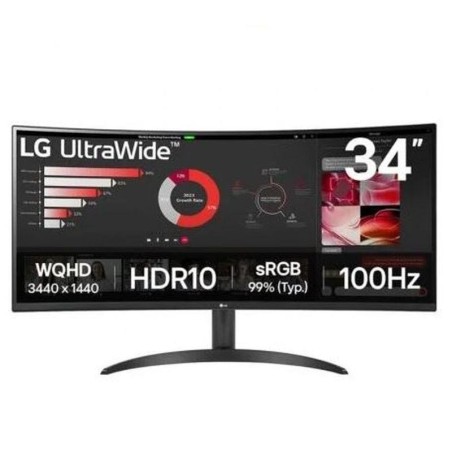 LG MONITOR PROFESIONAL ULTRAPANORAMICO CURVO34WR50QK-B 34 WQHD NEGRO HDMI / 5MS