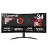 LG MONITOR PROFESIONAL ULTRAPANORAMICO CURVO34WR50QK-B 34 WQHD NEGRO HDMI / 5MS