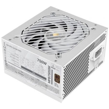 MARS GAMING FUENTE DE ALIMENTACION MPB750SI 750W 80 PLUS BRONZE BLANCA VENTILADOR 12CM