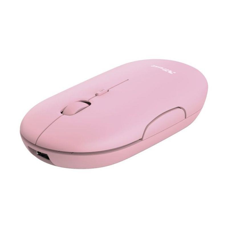 TRUST RATON INALAMBRICO PUCK ROSA