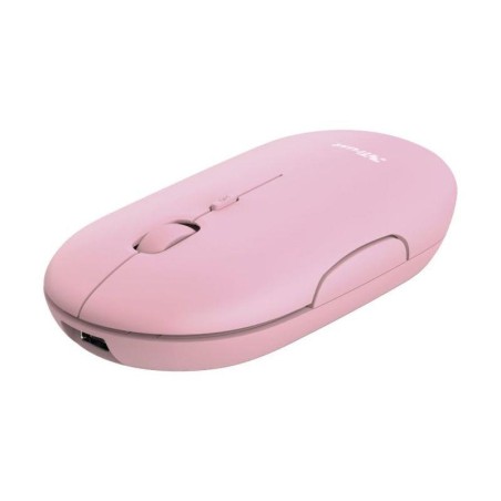 TRUST RATON INALAMBRICO PUCK ROSA