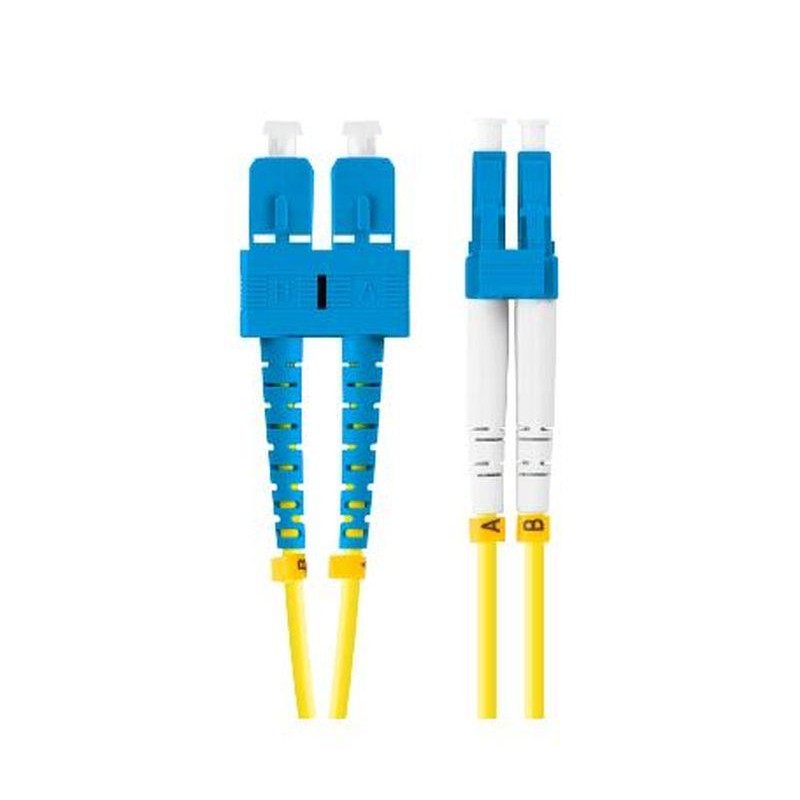 LANBERG LATIGUILLO FIBRA 2M MONO SC/UPC-LC/UPC DUPLEX G657A1 LSZH AMARILLO