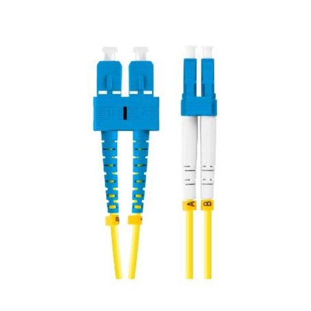 LANBERG LATIGUILLO FIBRA 2M MONO SC/UPC-LC/UPC DUPLEX G657A1 LSZH AMARILLO