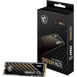 MSI DISCO DURO SSD SPATIUM NVME M.2 2TB M470 Velocidad de lectura 6000 MB/s - Velocidad de escritura 5000 MB/s