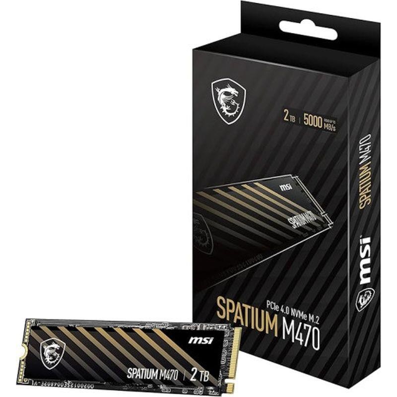MSI DISCO DURO SSD SPATIUM NVME M.2 2TB M470 Velocidad de lectura 6000 MB/s - Velocidad de escritura 5000 MB/s