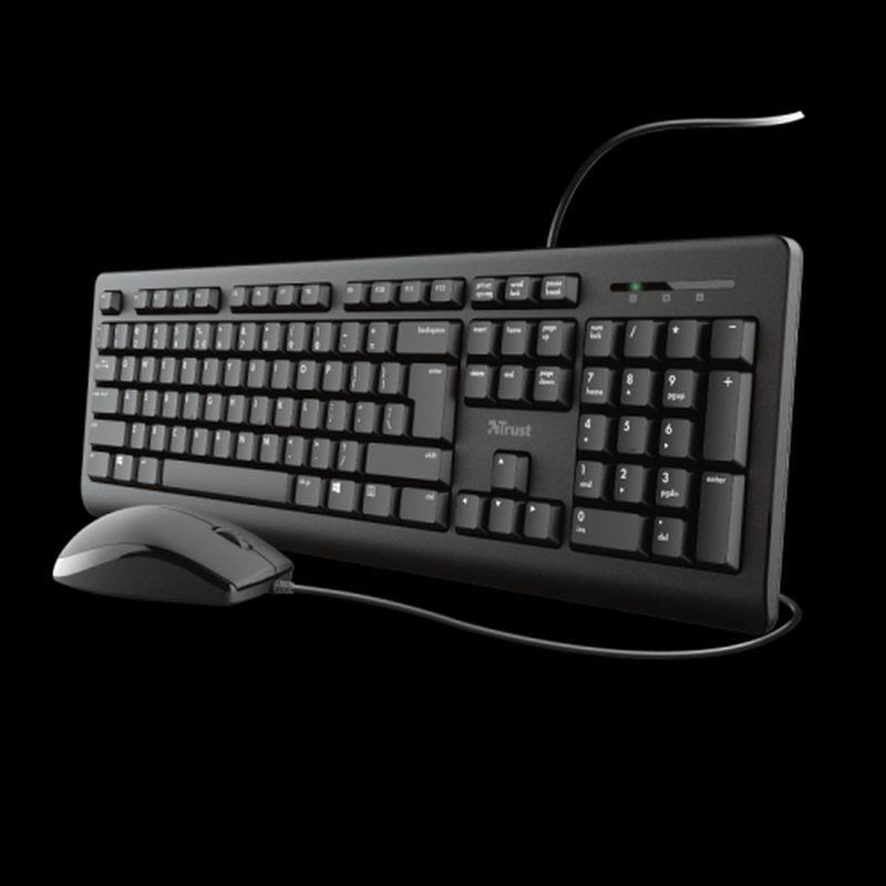 TRUST TECLADO Y RATON USB TKM-250 SILENCIOSO 1.8M