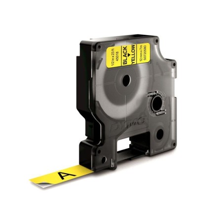 DYMO CINTA LAMINADA 45018 LM D1 12x7 NEGRO/AMARILLO 12mmx7m Negro/amarillo