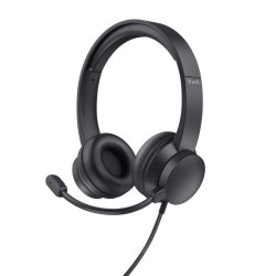 TRUST AURICULARES DIADEMA HS-150 NEGRO MICROFONO INCORPORADO - CONECTOR 3.5MM