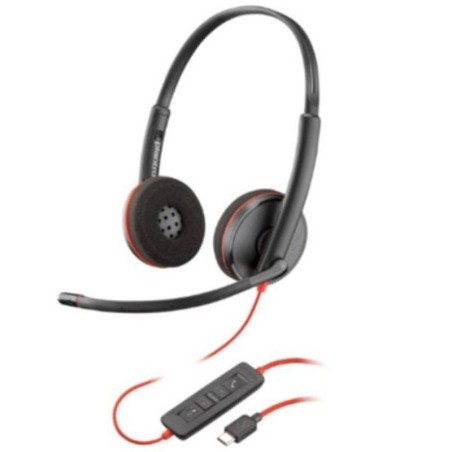 HP POLY AURICULAR ESTEREO YSB-C BLACKWIRE 3220+ ADAPTADOR USB-A (BULK)