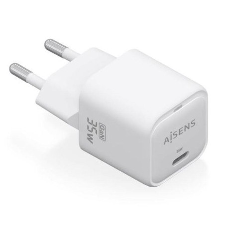 AISENS CARGADOR PARED GAN 35W 1XUSB-C PD3.0 QC4.0 BLANCO