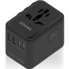AISENS CARGADOR PARED UNIVERSAL GAN ASPS-2A2C08-BK TOMA DE CORRIENTE UNIVERSAL/ 2 x USB-C/ 25W