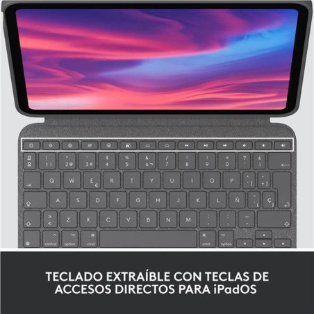 LOGITECH FUNDA TABLET CON TECLADO COMBO TOUCH IPAD 10 GEN / A16 GRIS