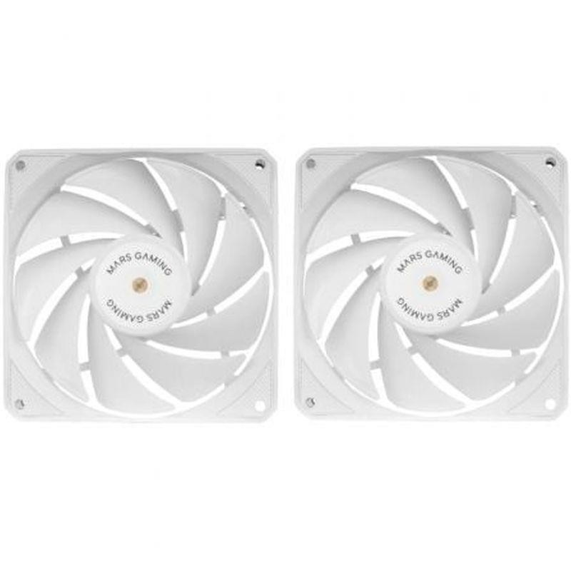 MARS GAMING VENTILADOR INTERNO MFNCLX2 BLANCO X2 12CM