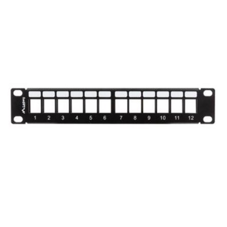 LANBERG ORGANIZADOR DE MODULOS KEYSTONE NEGRO 12 PUERTOS 1U RACK 19