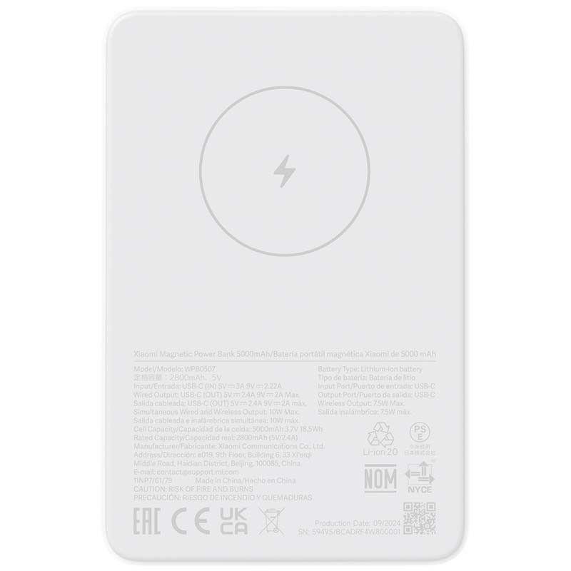 XIAOMI POWERBANK MAGNETIC 5.000MAH 20W CON MAGSAFE