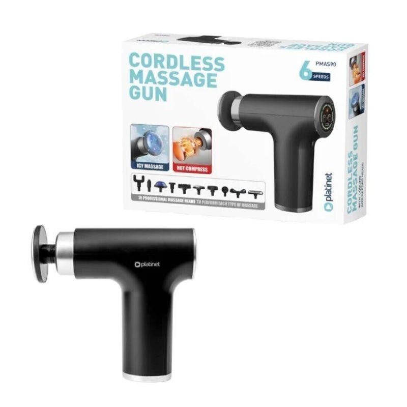 PLATINET PISTOLA MASAJEADORA 1500mAh 2400-3200RPM 10 CABEZALES