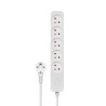 SAVIO REGLETA DE 5 ENCHUFES 3M BLANCO