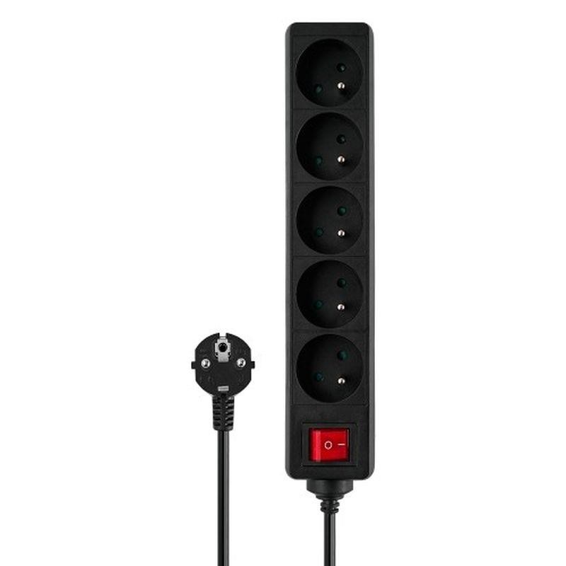 SAVIO REGLETA DE 5 ENCHUFES 5M NEGRO