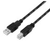 AISENS CABLE USB-A A USB-B 2.0 PARA IMPRESORA/ 3M/ NEGRO