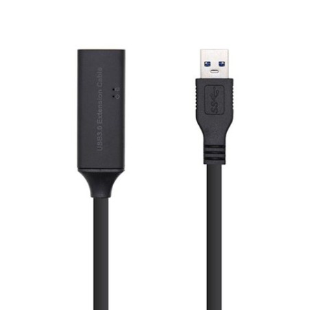 AISENS CABLE USB-A 3.0 A USB-A 3.0 + AMP + ALIM 15M NEGRO