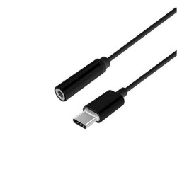 AISENS CABLE USB-C A JACK HEMBRA 3.5 15CM NEGRO