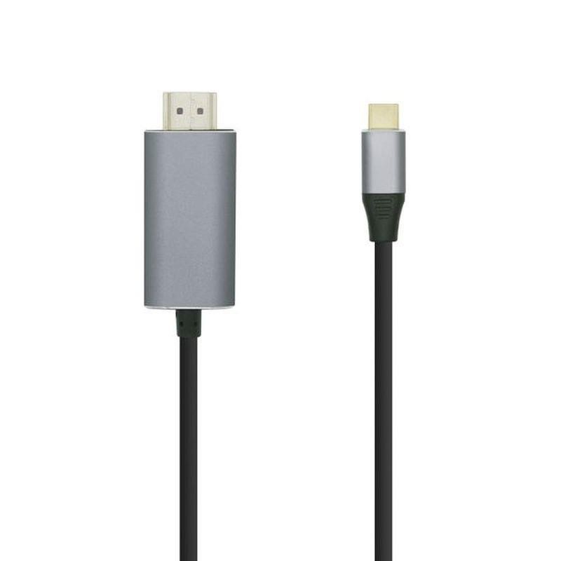 AISENS CABLE USB-C A HDMI MACHO 0.8M NEGRO