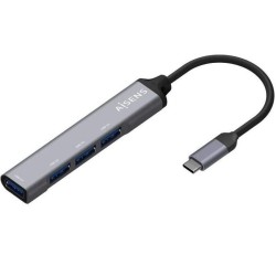 AISENS HUB USB 3.1 USB-C 4 PUERTOS TIPO A/ GRIS