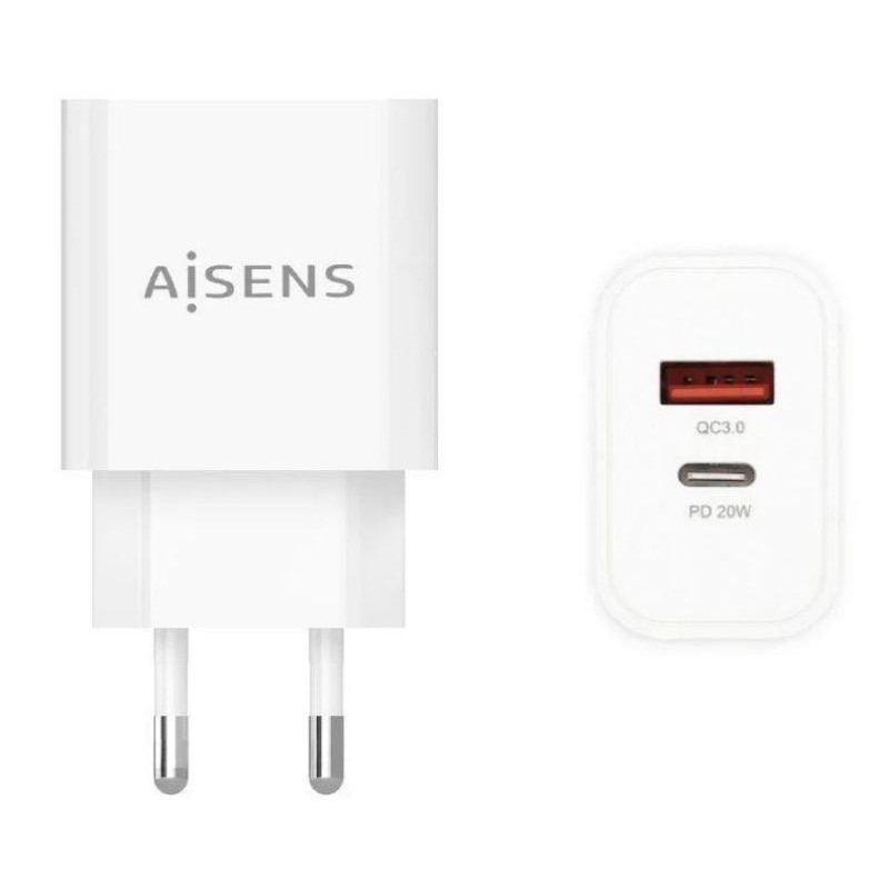 AISENS CARGADOR PARED A110-0681 USB-C/ USB 20W BLANCO