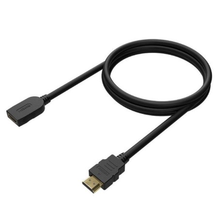 AISENS CABLE ALARGADOR HDMI A120-0544/ HDMI MACHO - HDMI HEMBRA/ 1M/ NEGRO