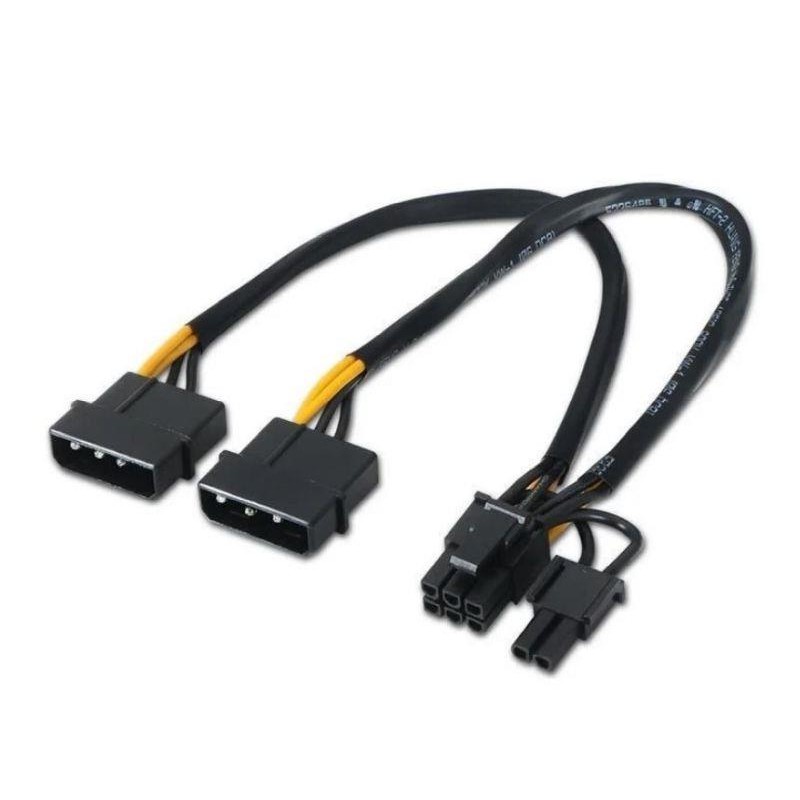 AISENS CABLE ALIMENTACION TARJETA GRAFICA 2 MOLEX A PCI-E 6+2 PIN 20CM