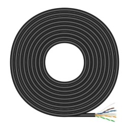 AISENS BOBINA DE CABLE PARA EXTERIORES IMPERMEABLE RJ45 UTP AWG23 A135-0675 CAT. 6/ 100M/ NEGRO