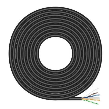 AISENS BOBINA DE CABLE PARA EXTERIORES IMPERMEABLE RJ45 UTP AWG23 A135-0675 CAT. 6/ 100M/ NEGRO