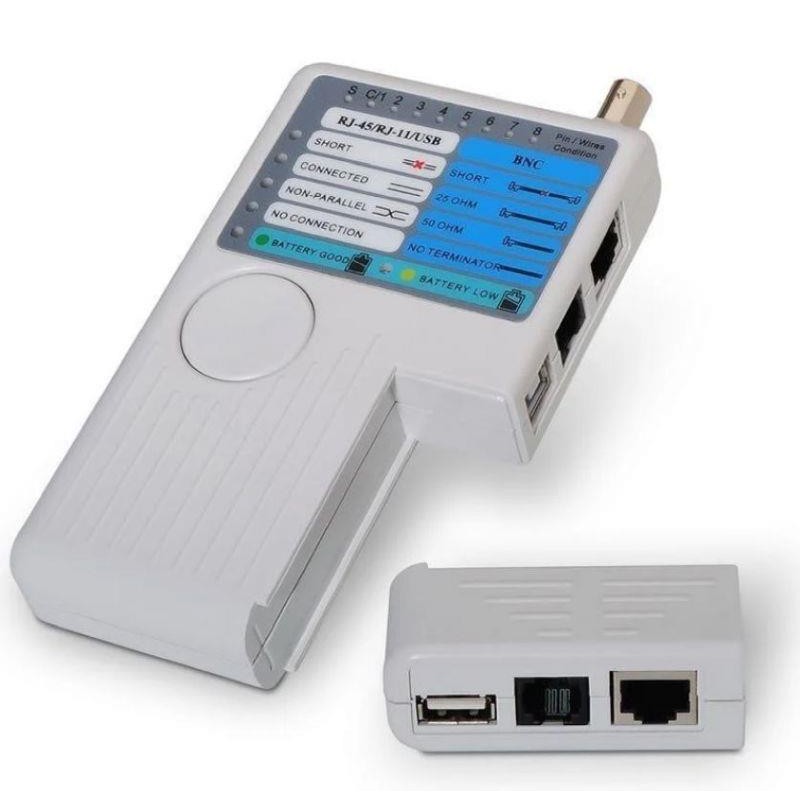 AISENS TESTER CABLE RJ-45 / RJ-12 / RJ-11/ USB / COAXIAL