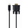 GEMBIRD ADAPTADOR USB-C A VGA MACHO 15CM NEGRO