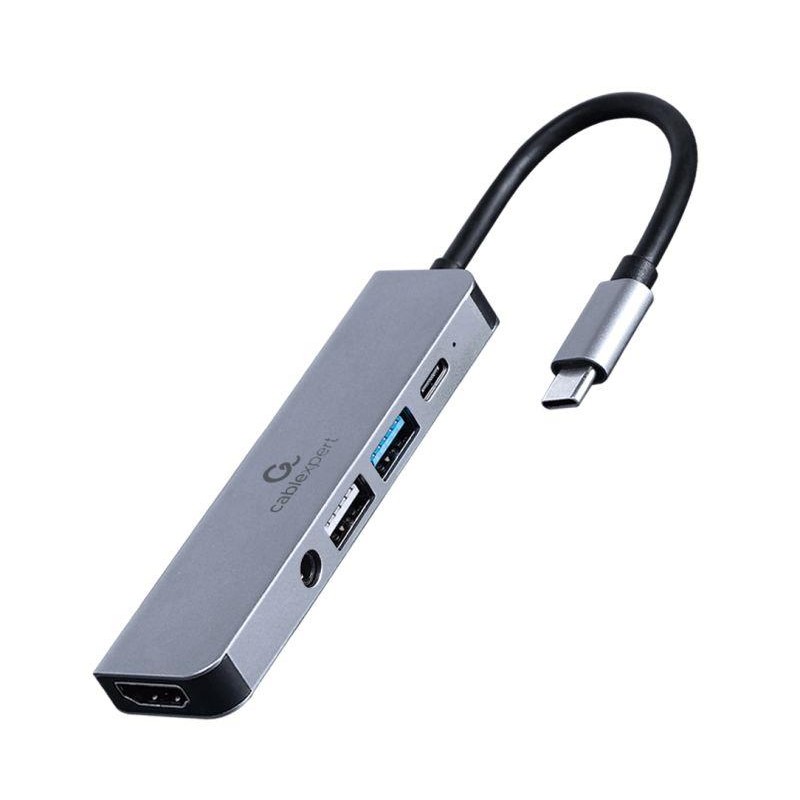 GEMBIRD ADAPTADOR USB-C A 5 EN 1 Hub + HDMI + PD + stereo audio