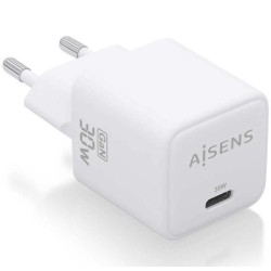 AISENS CARGADOR GAN DE PARED ASCH-30W1P036-BK USB-C 30W BLANCO