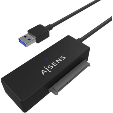 AISENS ADAPTADOR SATA A USB-A USB 3.0/USB3.1 GEN1 PARA DISCOS DUROS 2.5 Y 3.5 CON ALIMENTADOR NEGRO