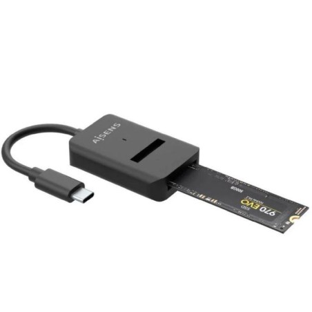 AISENS ADAPTADOR DOCK USB-C PARA SSD M2 SATA/ NEGRO NVME NGFF AISENS ASUC-M2D011-BK