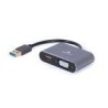 GEMBIRD ADAPTADOR USB 3.0 A VGA Y HDMI GRIS ESPACIAL