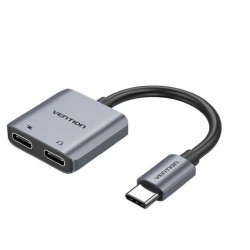 VENTION CABLE DE USBC MACHO A 2X USB-C HEMBRA (AUDIO Y CARGA)