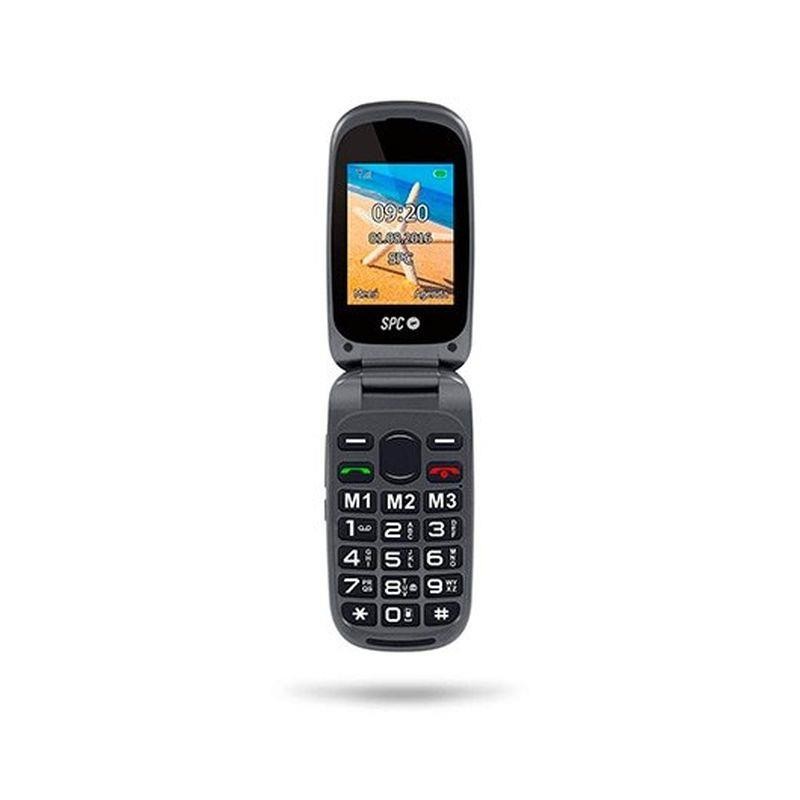 SPC TELEFONO MOVIL HARMONY NEGRO DOBLE PANTALLA - TECLAS GRANDES - DUAL SIM - CÁMARA - TECLA SOS - BAT LITIO - BASE CARGA