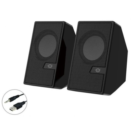 CONCEPTRONIC ALTAVOCES 2.0 6W NEGRO JACK 3.5 Y BLUETOOTH ALIMENTACION USB