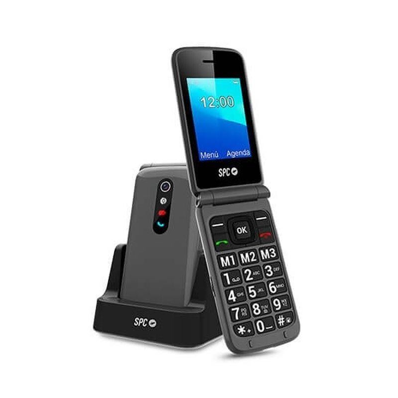 SPC TELEFONO MOVIL STELLA 2 NEGRO TECLAS GRANDES - DUAL SIM - CÁMARA - BOTON SOS - BAT LITIO - BASE CARGA