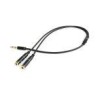 GEMBIRD CABLE JACK ADAPTADOR DE AUDIO MAS MICROFONO DE 3,5MM 0.20M