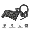 TRUST BUNDLE HOME OFFICE INCLUYE HEADSET RENO TECLADO Y RATON XIMO Y UNA WEBCAM TRINO HD